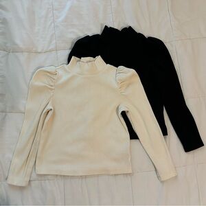 GAP Baby turtle neck in Black and Cream 2
